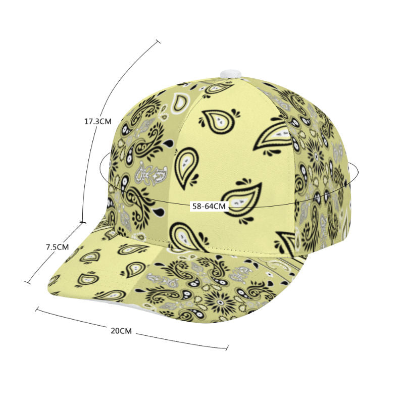 Cream Bandana Pattern Cap
