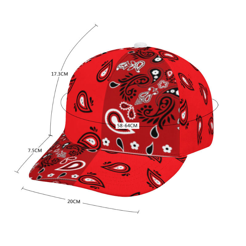 Red Bandana Pattern Cap