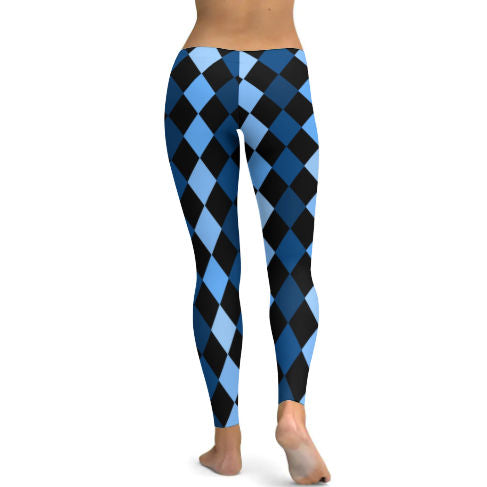 Blue Frenzy Yoga Pants