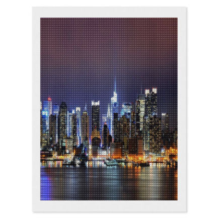 City Lights Square Diamond Painting Canvas