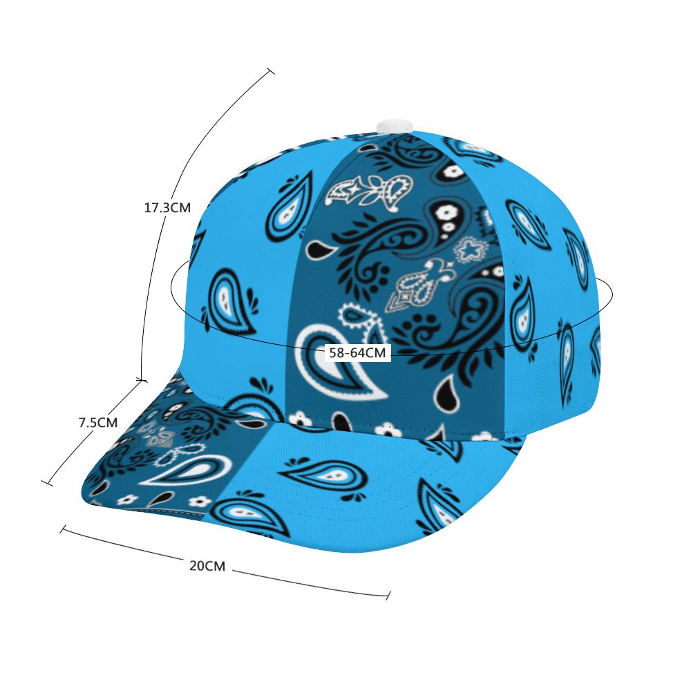 Light Blue Bandana Pattern Cap