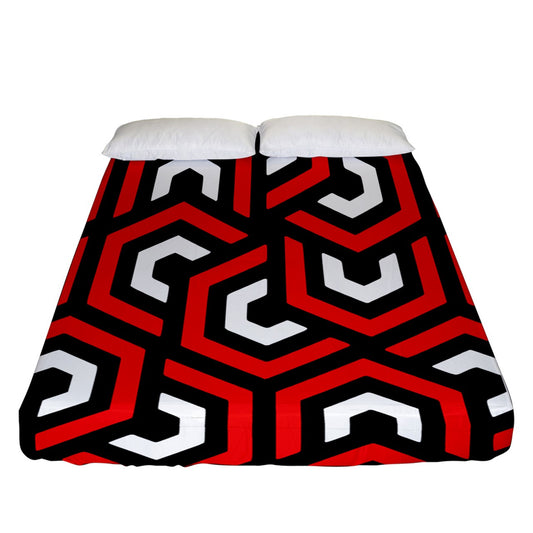 Amazing Red Fitted Sheet (Queen Size)