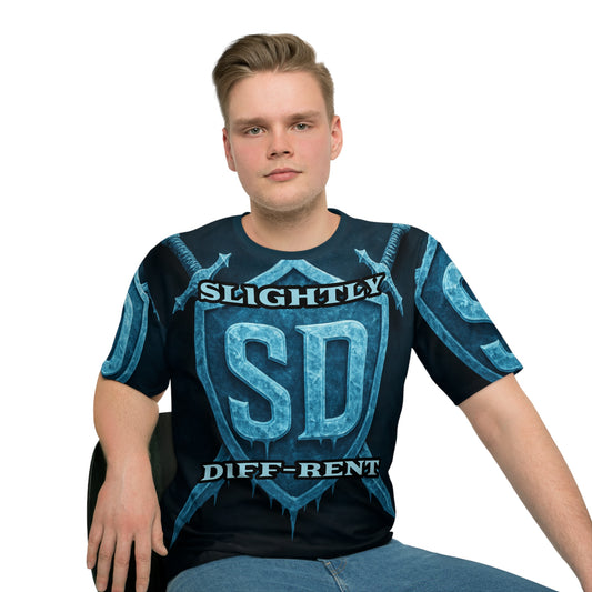 Slightly Diff-rent Blue Glacier T-Shirt (LIGHT BLUE FONT)