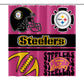Steelers Inspired (Fuchsia) Shower Curtain 72"x72"