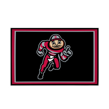 Ohio State Inspired Area Rug 5' x 3.2'