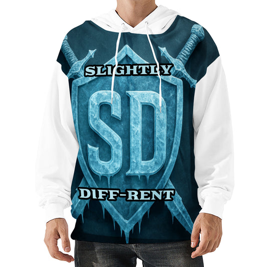 Slightly Diff-Rent Blue Glacier Hoodie (White)
