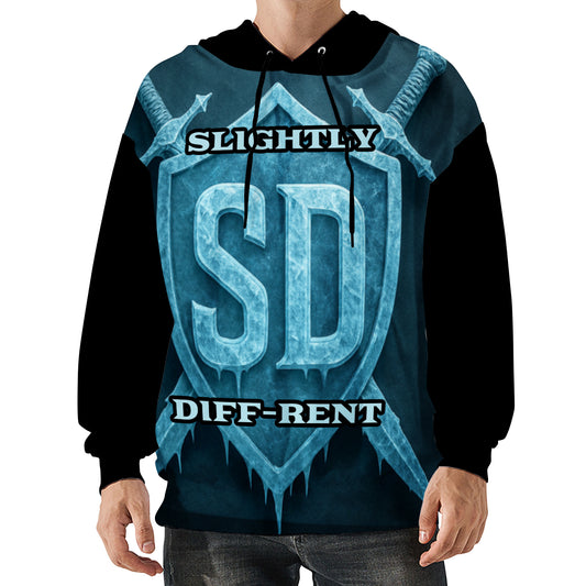Slightly Diff-rent Blue Glacier Hoodie (Black)