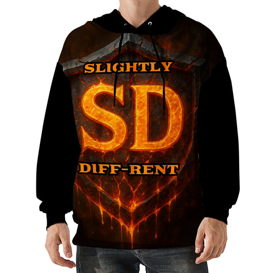 Slightly Diff-rent Earthquake Shield Hoodie (Black)