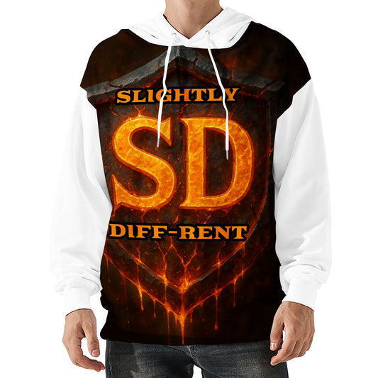 Slightly Diff-rent Earthquake Shield Hoodie (White)