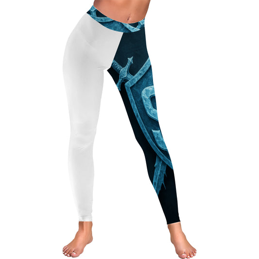 Slightly Diff-rent Blue Glacier Leggings (white)