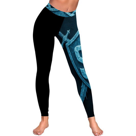 Slightly Diff-rent Blue Glacier Leggings (black)