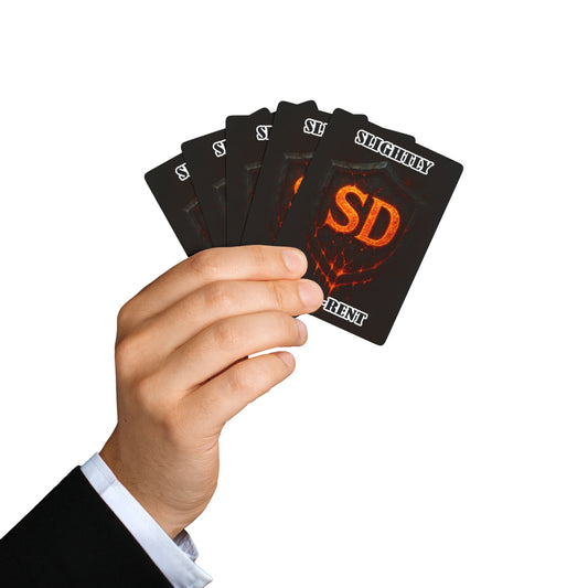 Slightly Diff-Rent Earthquake Shield Poker-Themed Playing Cards