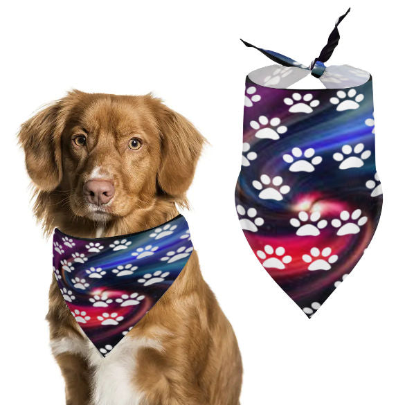 Dog Paw Prints Pet Scarf