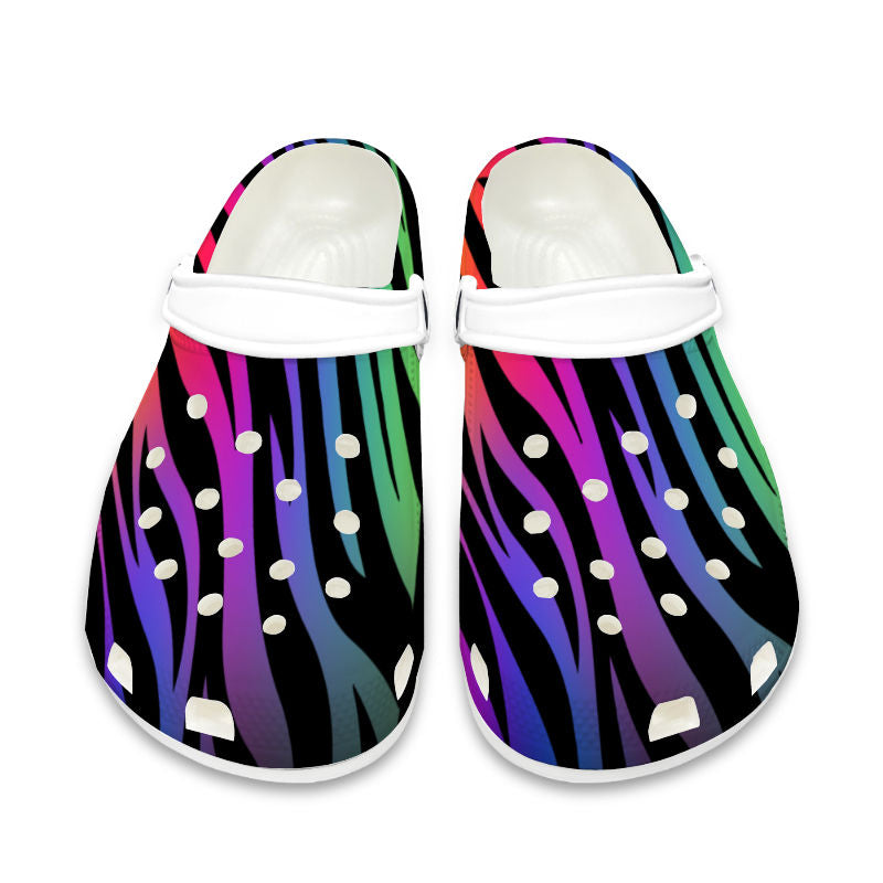 Zebra Wave Crocs Shoes