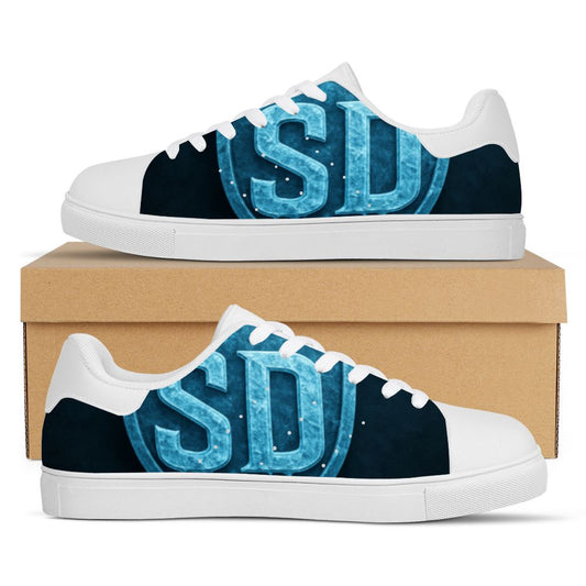 Slightly Diff-rent Blue Glacier Casual Sneakers (White)