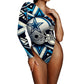 Cowboys Inspired Spectacular Shoulder Bodysuit