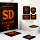 Slightly Diff-rent Earthquake Shield Four-piece Shower Curtain Set