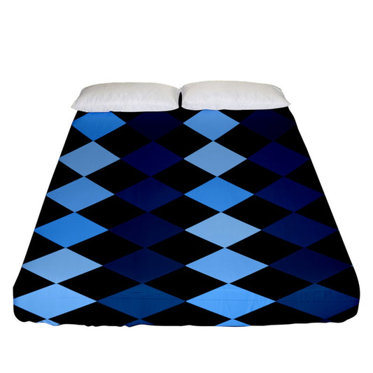 Blue Frenzy Fitted Sheet (King Size)