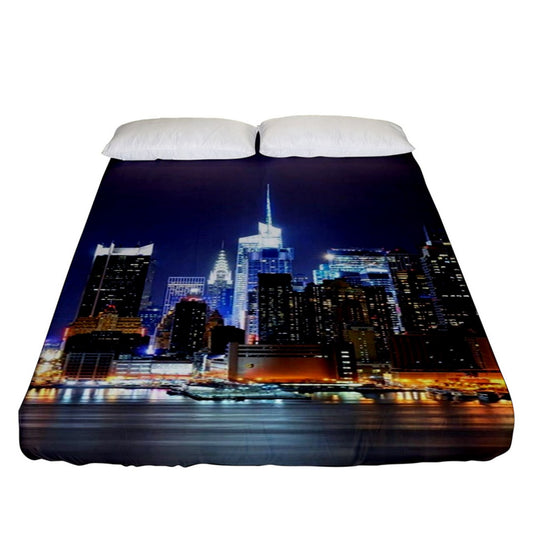 City Lights Fitted Sheet Set (King Size)