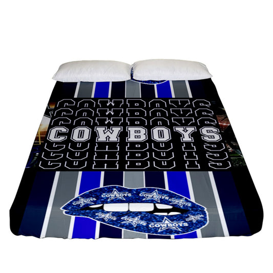 Cowboys Collage Fitted Sheet (King Size)