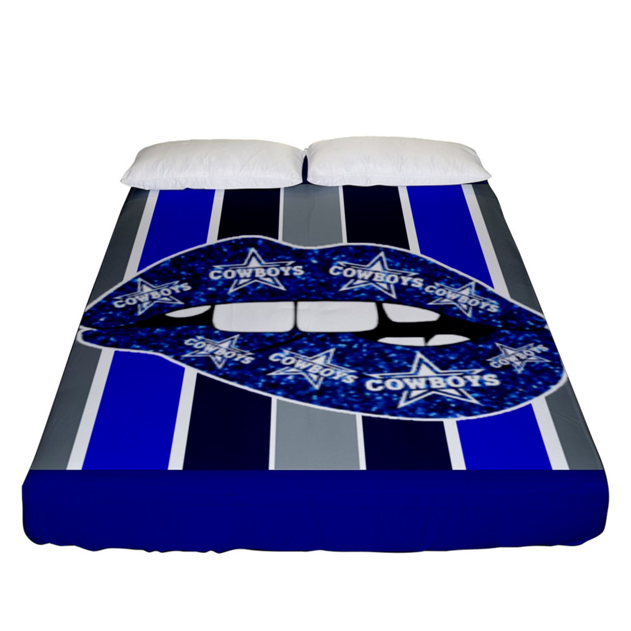 Cowboys Lip Inspired Fitted Sheet (King Size)