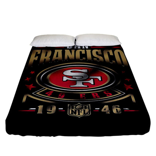 49ers Fan Inspired Fitted Sheet (King Size)