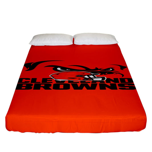 Browns Fan Inspired Fitted Sheet (King Size)
