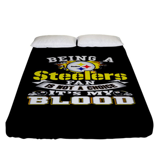 Steelers Fan Inspired Fitted Sheet (King Size)