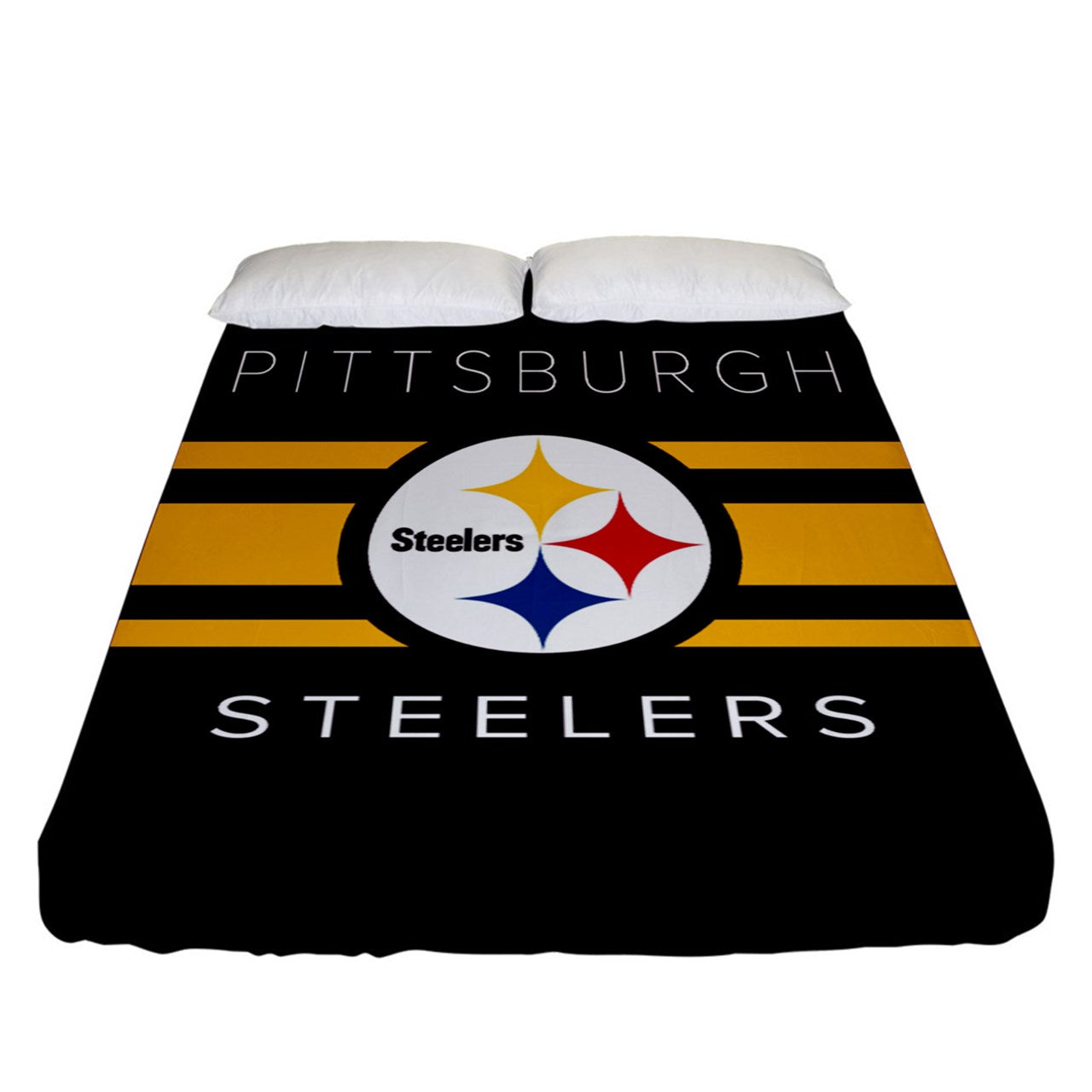 Steelers Inspired Fitted Sheet (King Size)