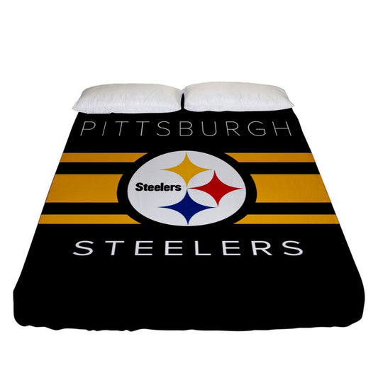 Steelers Inspired Fitted Sheet (King Size)