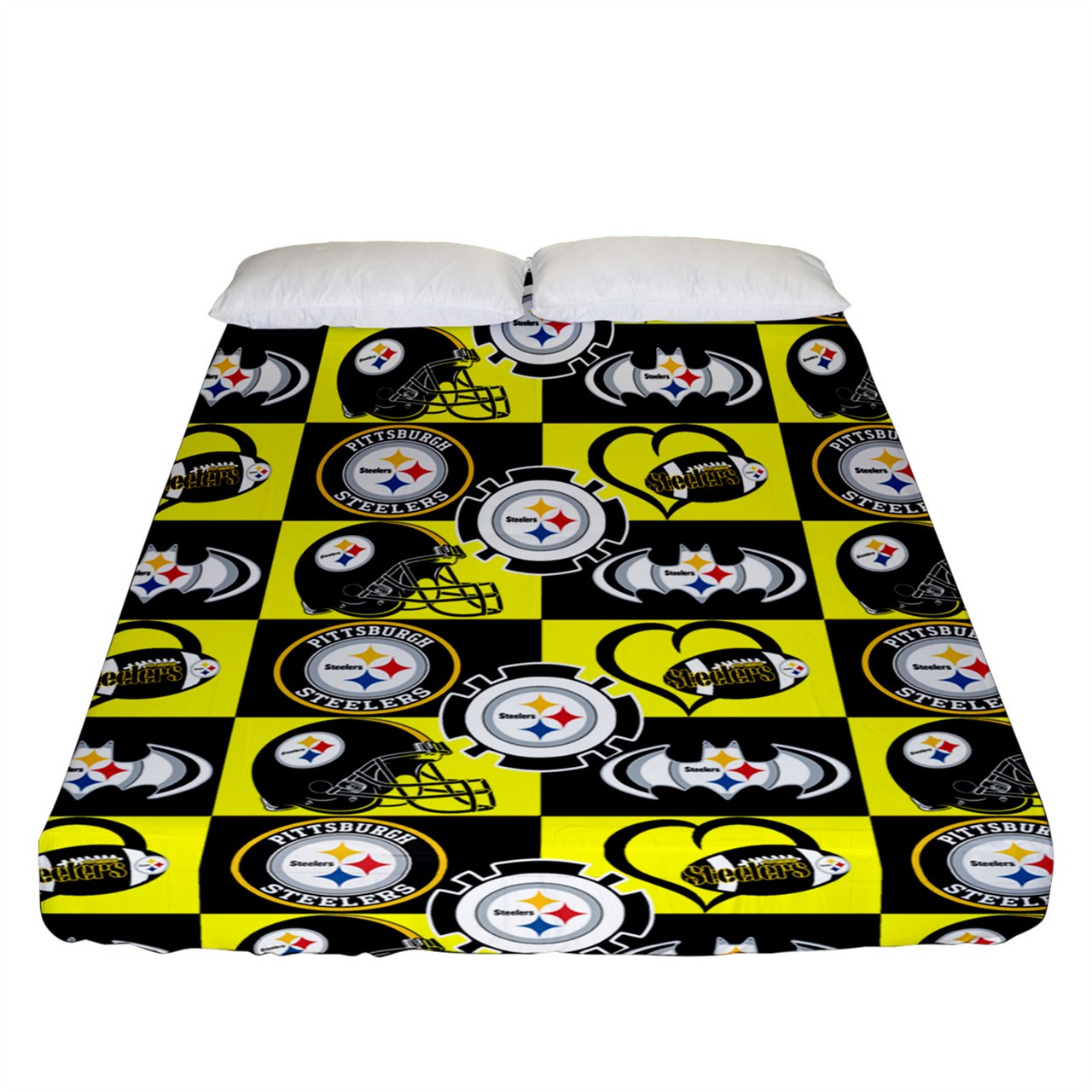 Steelers Collage Inspired Fitted Sheet (Queen Size)