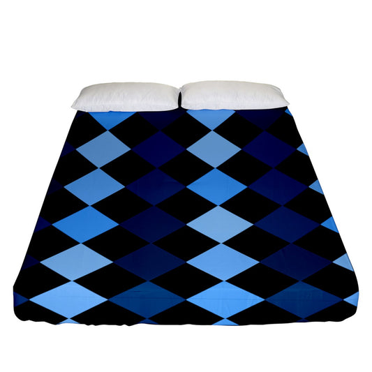 Blue Frenzy Fitted Sheet (Queen Size)