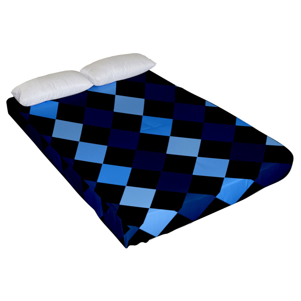 Blue Frenzy Fitted Sheet (Queen Size)