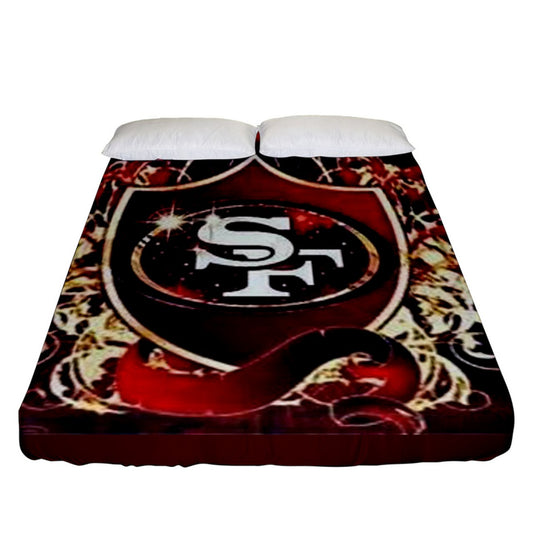 49ers Inspired Fitted Sheet (King Size)