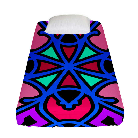 Cotton Candy Swizzle Fitted Sheet (Twin Size)