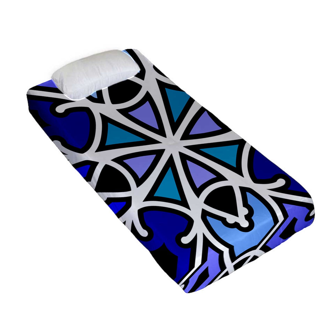 Blue Swizzle Fitted Sheet (Twin Size)