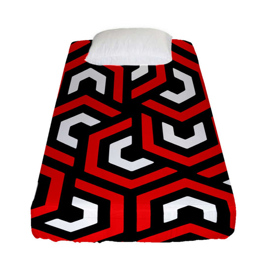 Amazing Red Fitted Sheet (Twin Size)