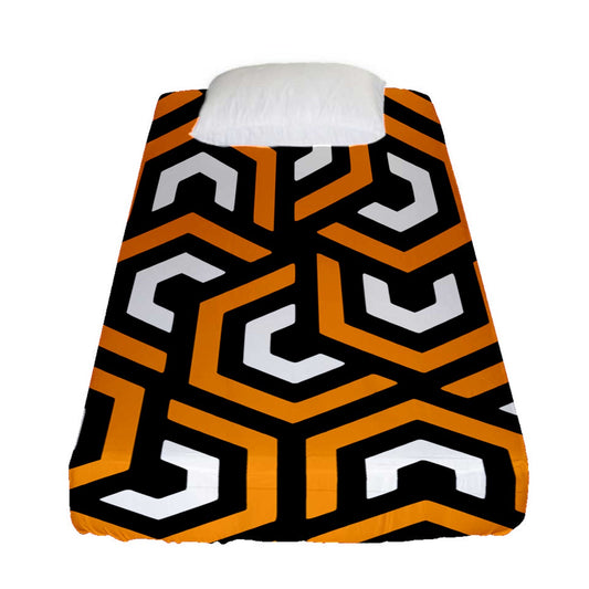 Amazing Orange Fitted Sheet (Twin Size)