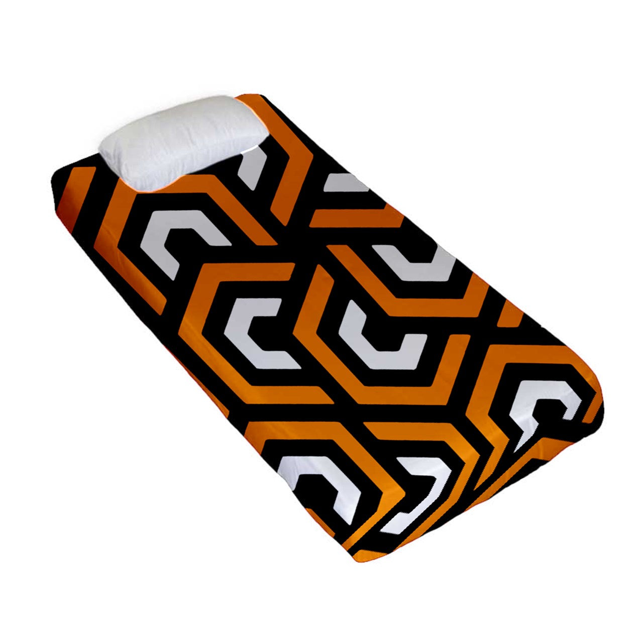 Amazing Orange Fitted Sheet (Twin Size)