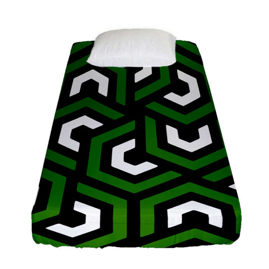 Amazing Green Fitted Sheet (Twin Size)