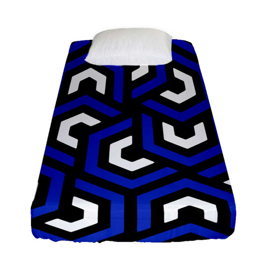 Amazing Blue Fitted Sheet (Twin Size)