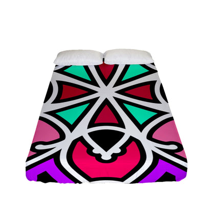 Pink and Purple Swizzle Fitted Sheet (Full/ Double Size)