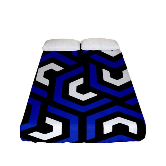 Amazing Blue Fitted Sheet (Full/ Double Size)