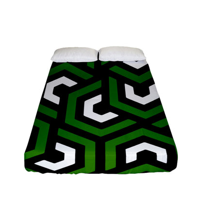 Amazing Green Fitted Sheet (Full/ Double Size)