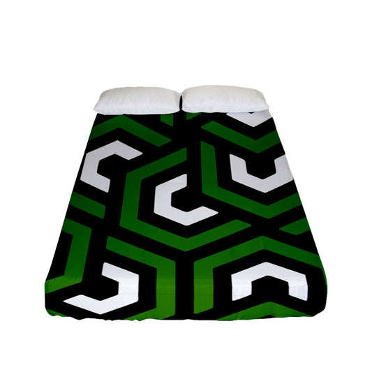 Amazing Green Fitted Sheet (Full/ Double Size)