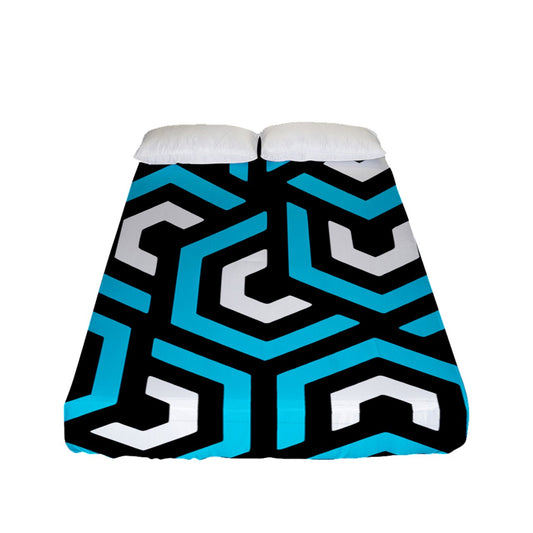 Amazing Turquoise Fitted Sheet (Full/ Double Size)