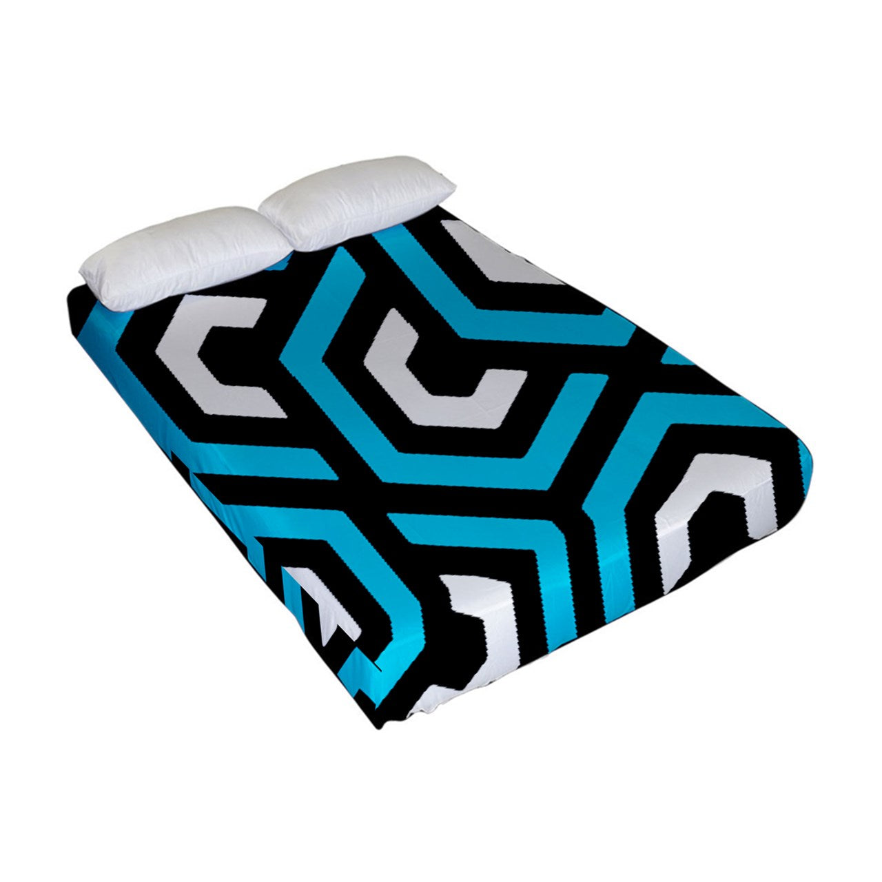 Amazing Turquoise Fitted Sheet (Full/ Double Size)