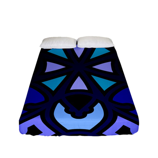 Dark Powder Swizzle Fitted Sheet (Full/ Double Size)