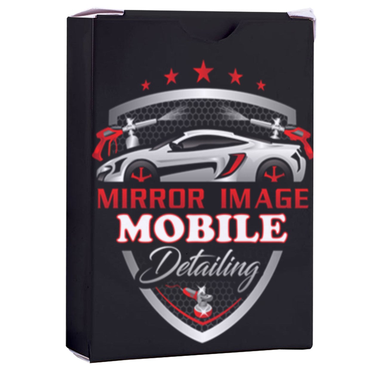Mirror Image Mobile Detailing Playing Cards (Rectangle) with Custom Box