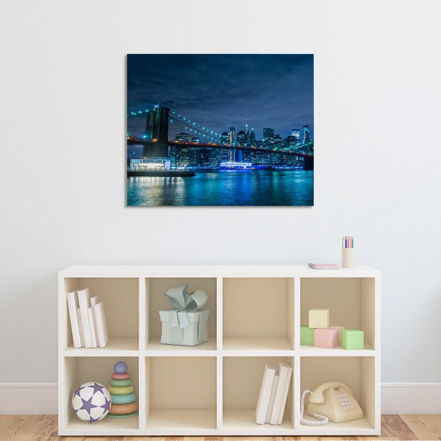 Frame Canvas Print - City of New York - 20"x16" (Made in USA) - Ships to the USA only
